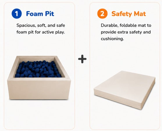 Foam pit & Saftey mat Combo