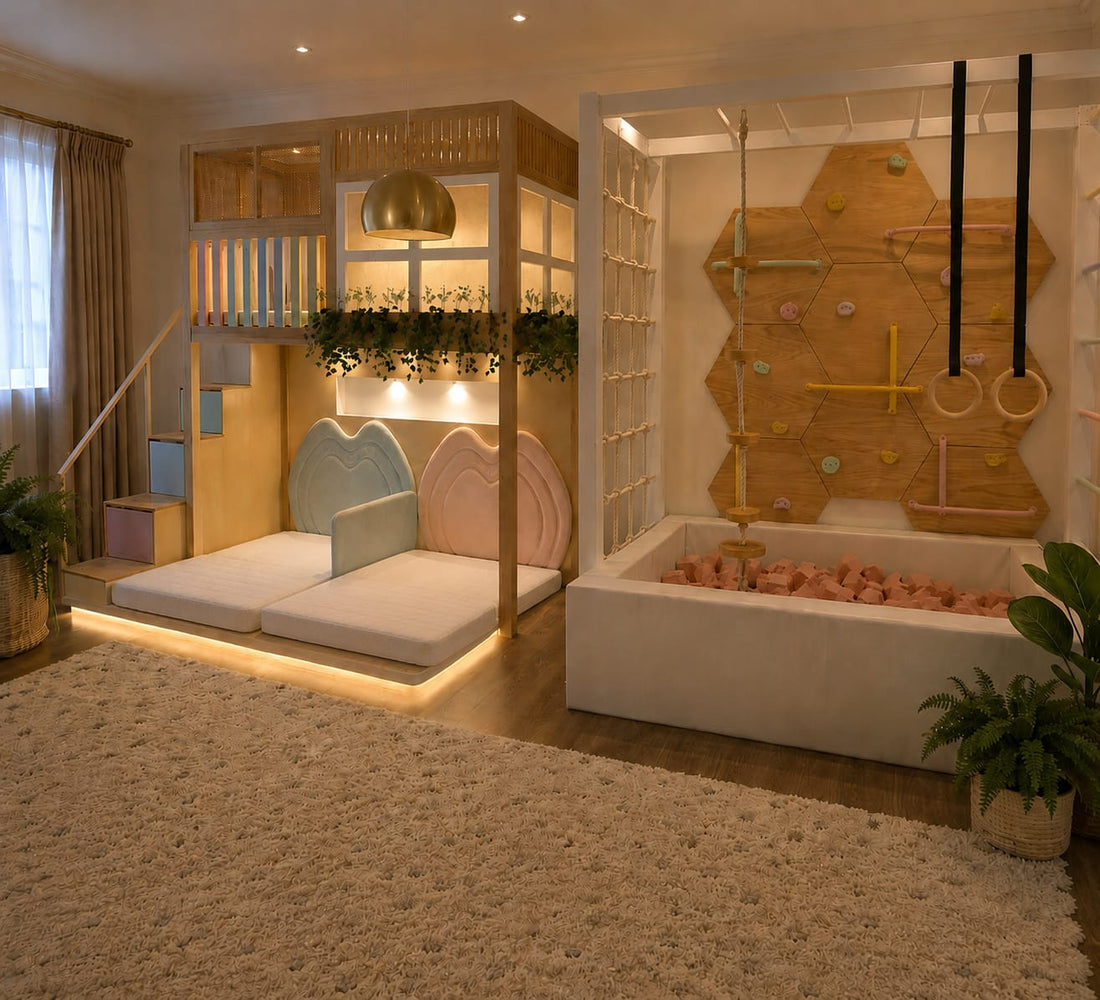 Cane Cloud - Bed Set with Climbing Cube